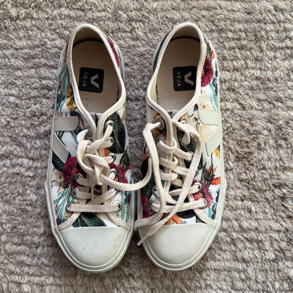 Veja Multicolor Canvas Lace-Up Sneakers